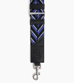 Bandoulière à rayures ajustable - Black Le Bleu white Chalk