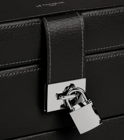 Boite à bijoux moyen modèle ouverture automatique en cuir - NOIR 1