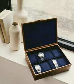 Coffret 8 montres en cuir - Naturel