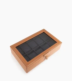 Coffret 10 montres en cuir - Natural