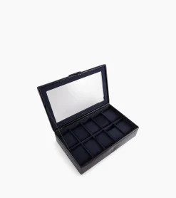 Coffret 10 montres en cuir - Black