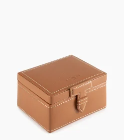 Coffret boutons de manchettes en cuir - Natural