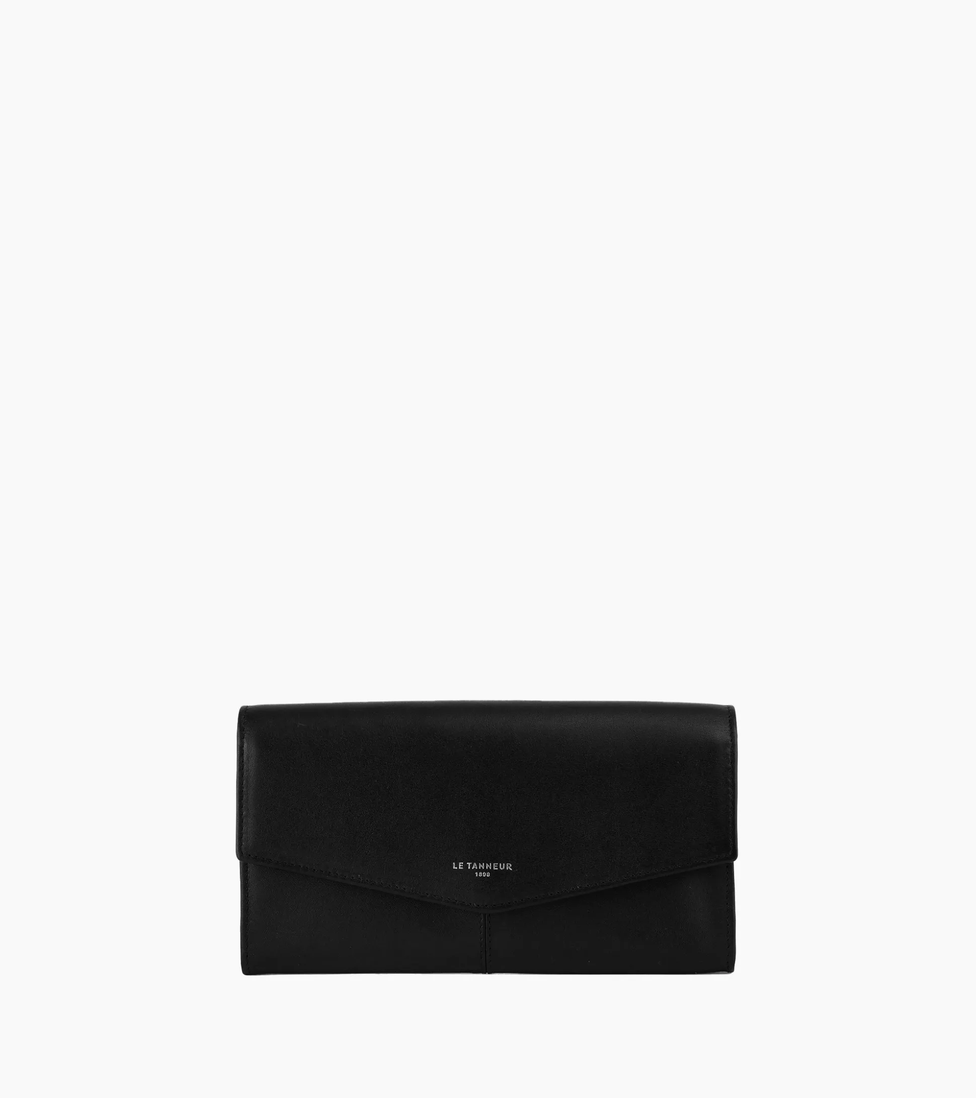 Compagnon zippé Charlotte en cuir lisse - Black