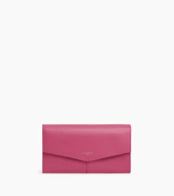 Compagnon zippé Charlotte en cuir lisse - Pink Fuxia
