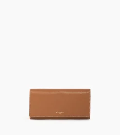 Compagnon zippé Emilie en cuir grainé - Brown Tan