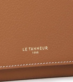 Compagnon zippé Emilie en cuir grainé - Brown Tan