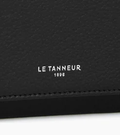 Compagnon zippé Emilie en cuir grainé - Black