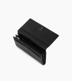 Compagnon zippé Emilie en cuir grainé - Black