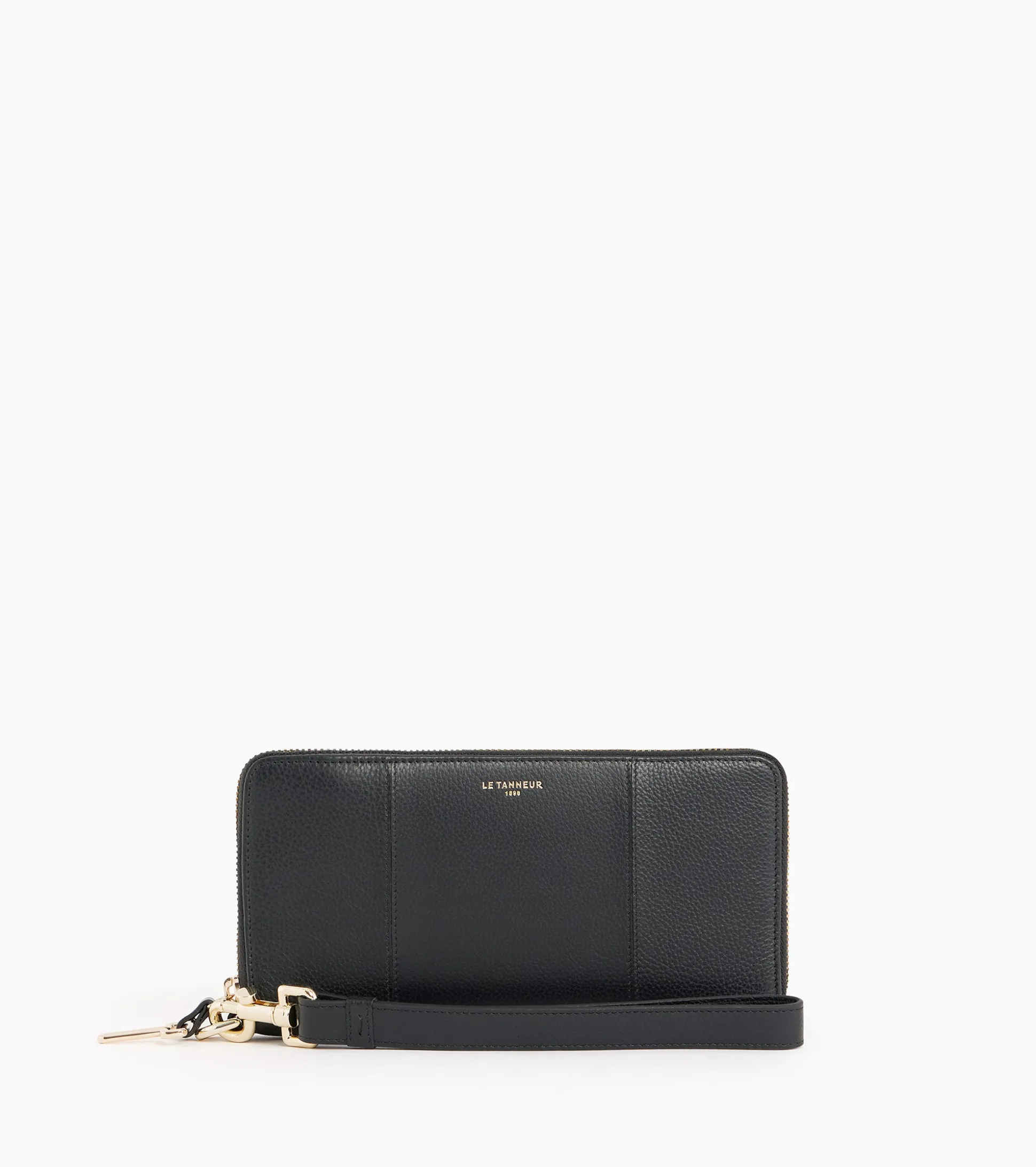 Compagnon zippé Juliette en cuir grainé - Black