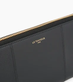Compagnon zippé Juliette en cuir grainé - Black