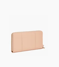 Compagnon zippé Juliette en cuir grainé - ROSE POUDRE