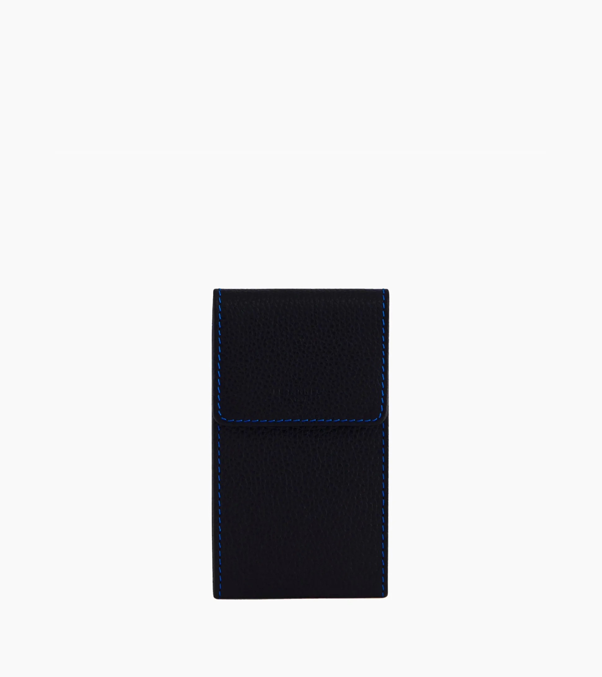 Etui clés à rabat Charles en cuir grainé - Black Le Bleu