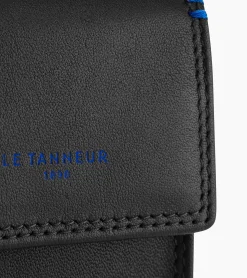 Etui clés à rabat Martin en cuir lisse - Black
