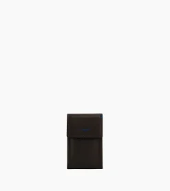 Etui clés à rabat Martin en cuir lisse - Coffee Brown