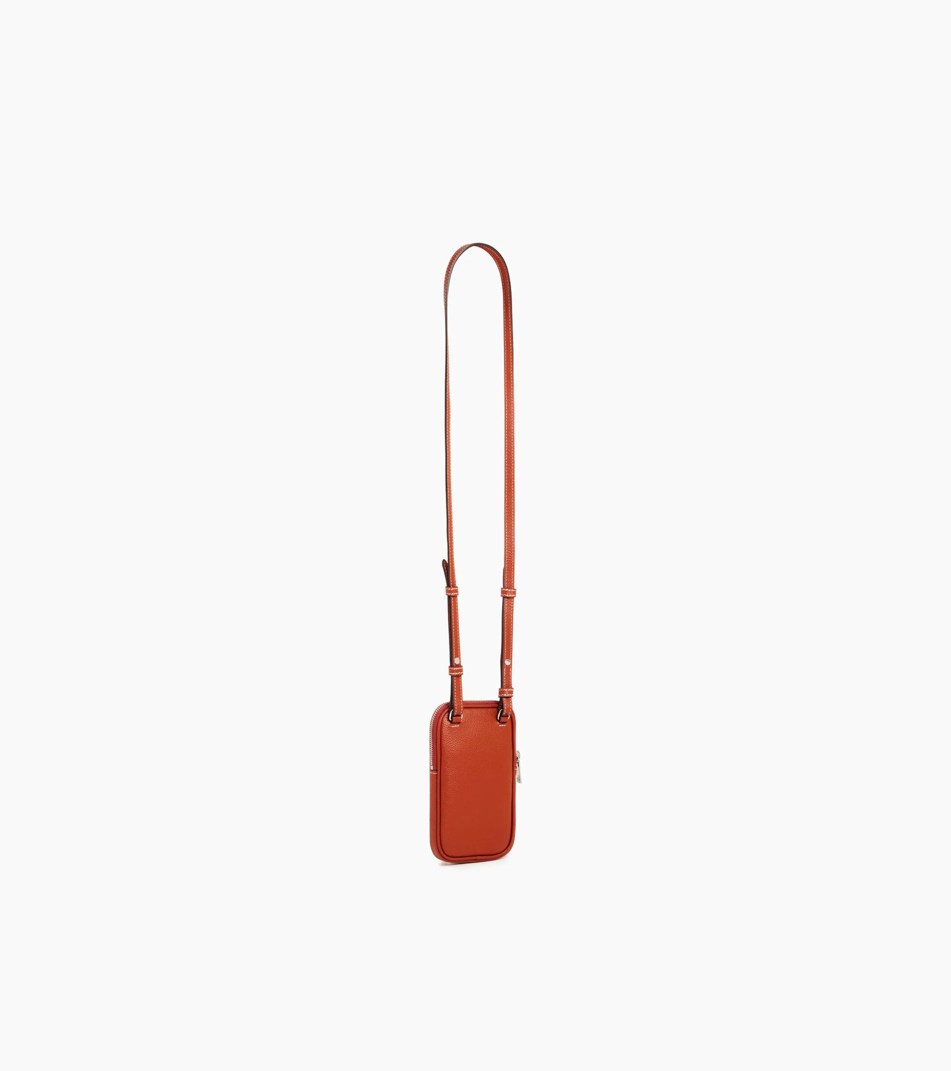 Etui téléphone Emile en cuir grainé - Mahogany Brown