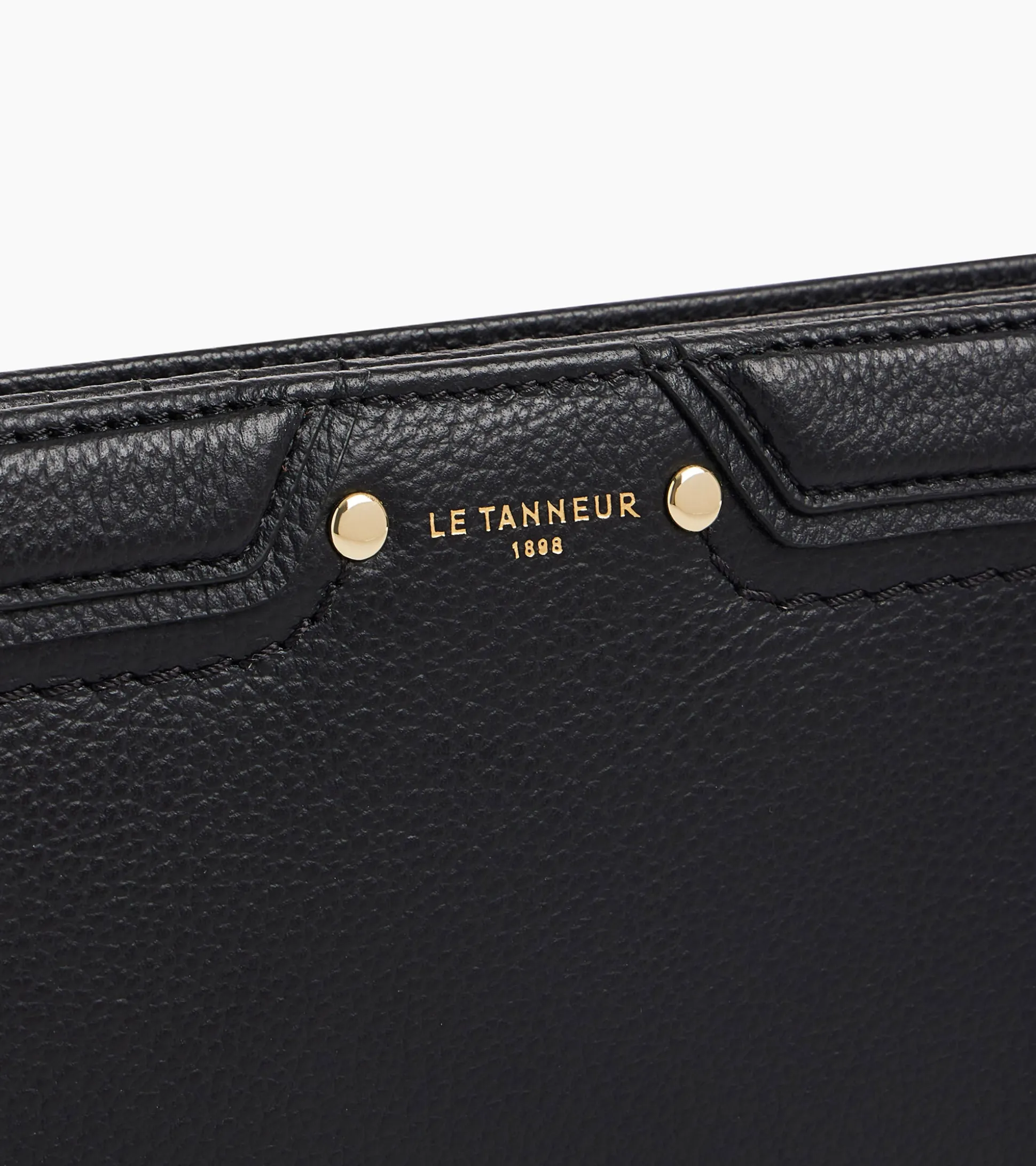 Grand portefeuille Ella en cuir grainé - Black