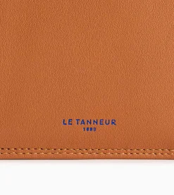 Grand portefeuille vertical zippé 2 volets Martin en cuir lisse - Brown Tan