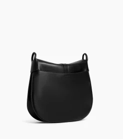 Grand sac bandoulière Pia en cuir lisse - NOIR 1