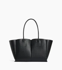 Grand sac cabas Elena en cuir grainé - NOIR 1