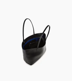 Grand sac cabas Louise en cuir grainé - Black Le Bleu