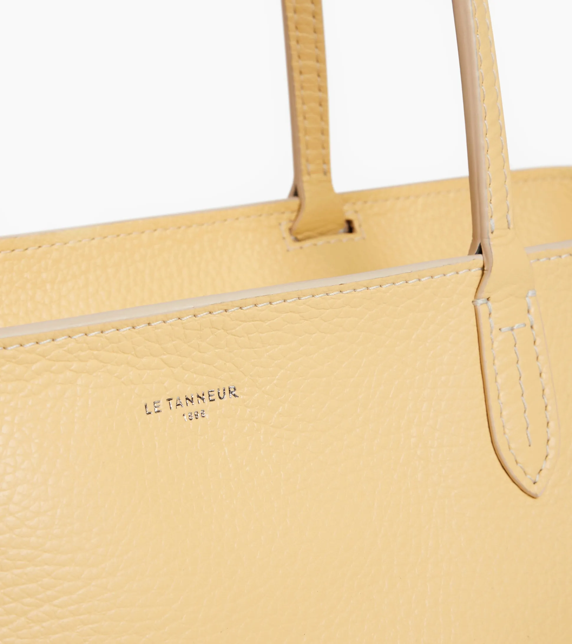Grand sac cabas Louise en cuir grainé - AURORE-GREGE
