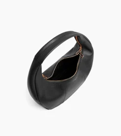 Grand sac hobo Juliette en cuir grainé - Black
