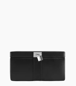 Grande boite à bijoux en cuir - NOIR 1