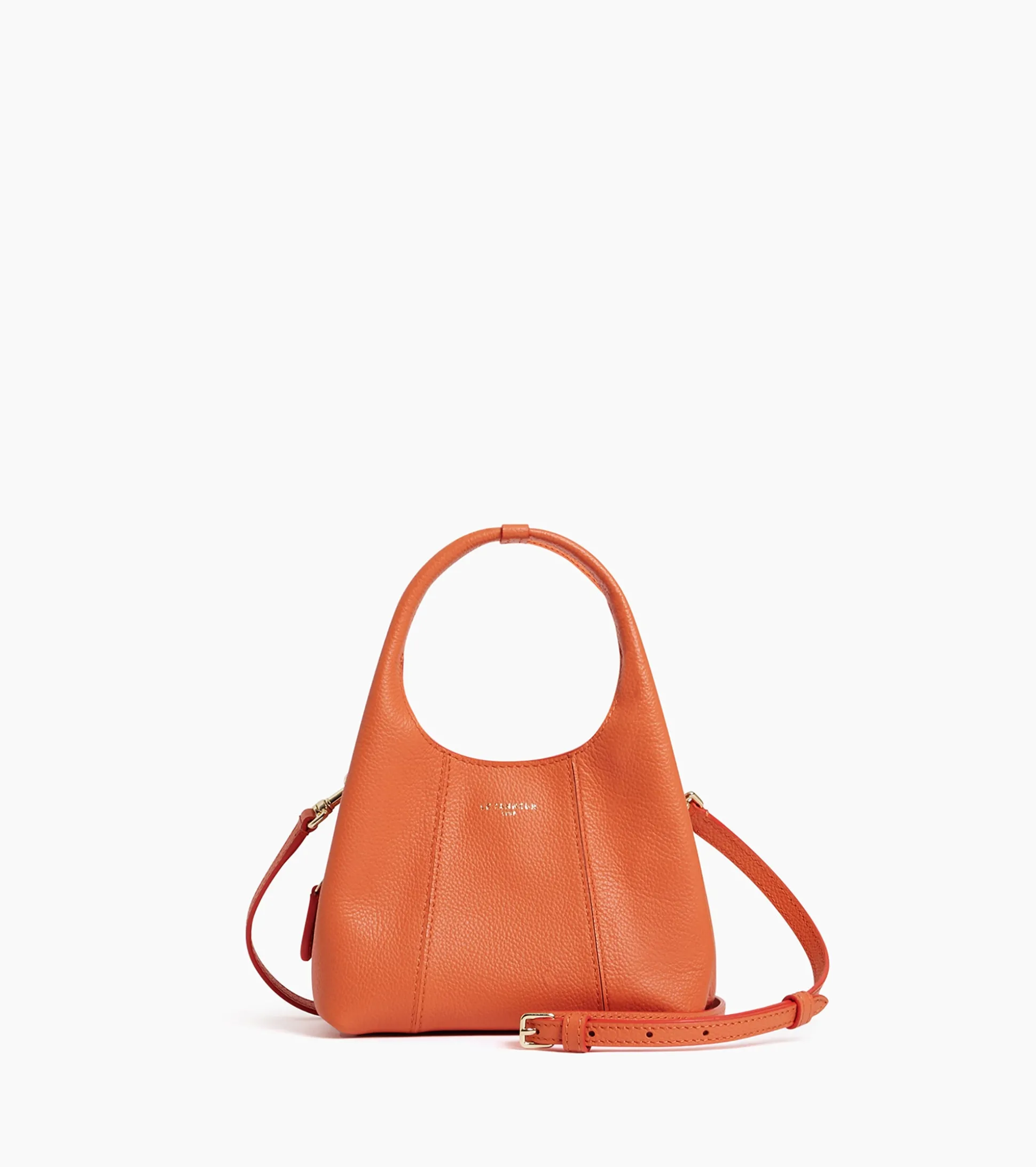 Mini sac à main Juliette en cuir grainé - ORANGE OCRE