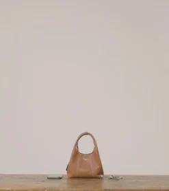 Mini sac à main Juliette en cuir grainé - ORANGE OCRE