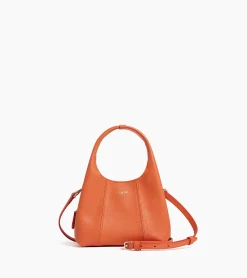 Mini sac à main Juliette en cuir grainé - ORANGE OCRE