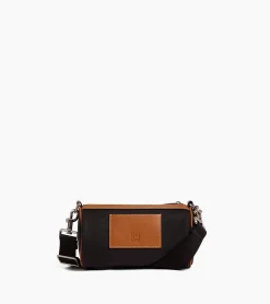 Mini sac bandoulière Maurice en toile enduite - Black Brown