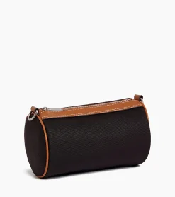 Mini sac bandoulière Maurice en toile enduite - Black Brown