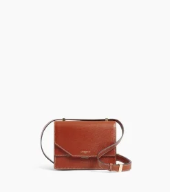 Mini sac bandoulière Naya en cuir liégé - ACAJOU 1