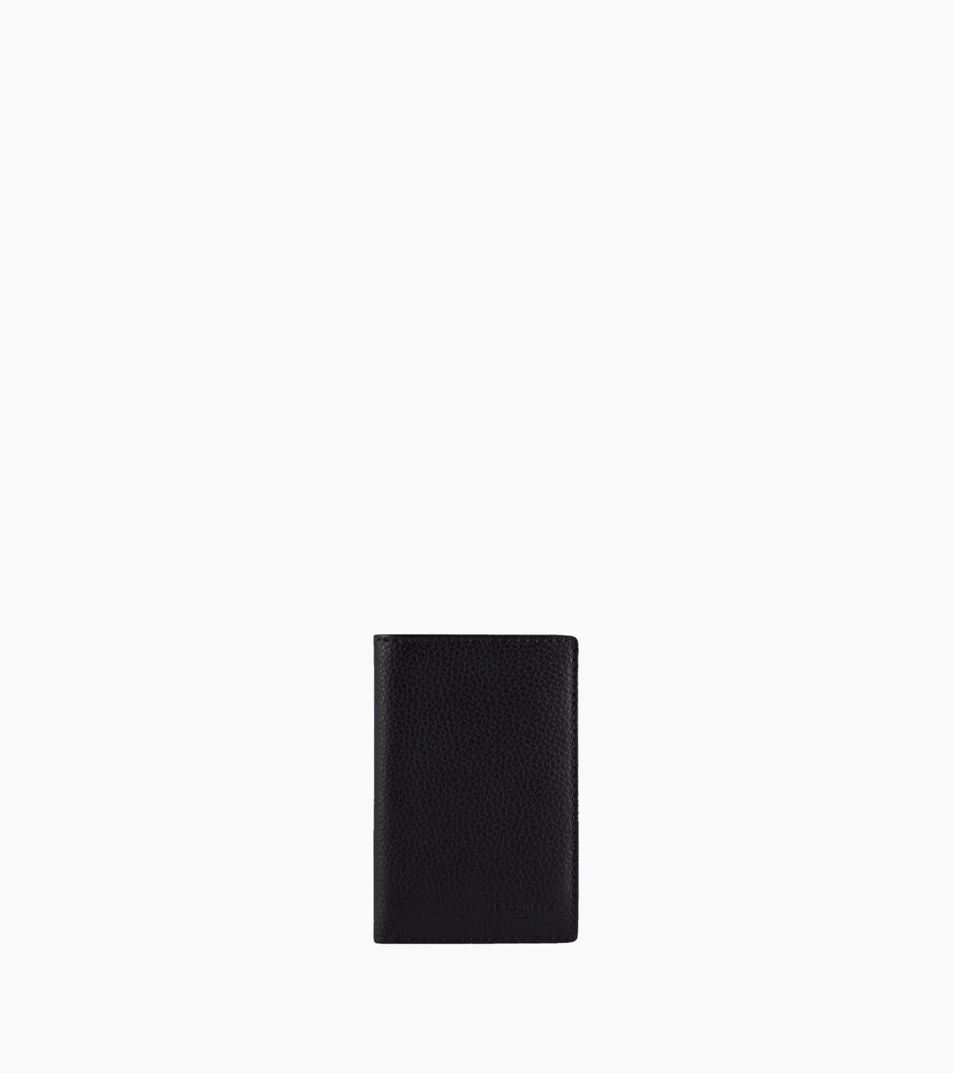 Petit porte cartes Charles en cuir grainé - Black