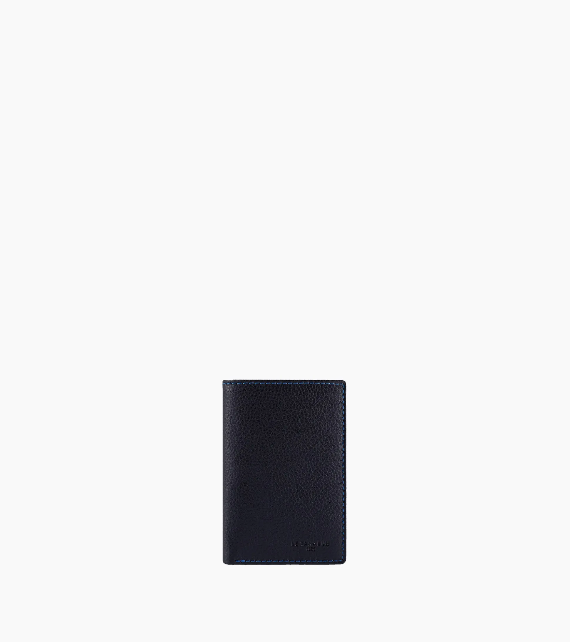 Petit porte cartes Charles en cuir grainé - Black Le Bleu