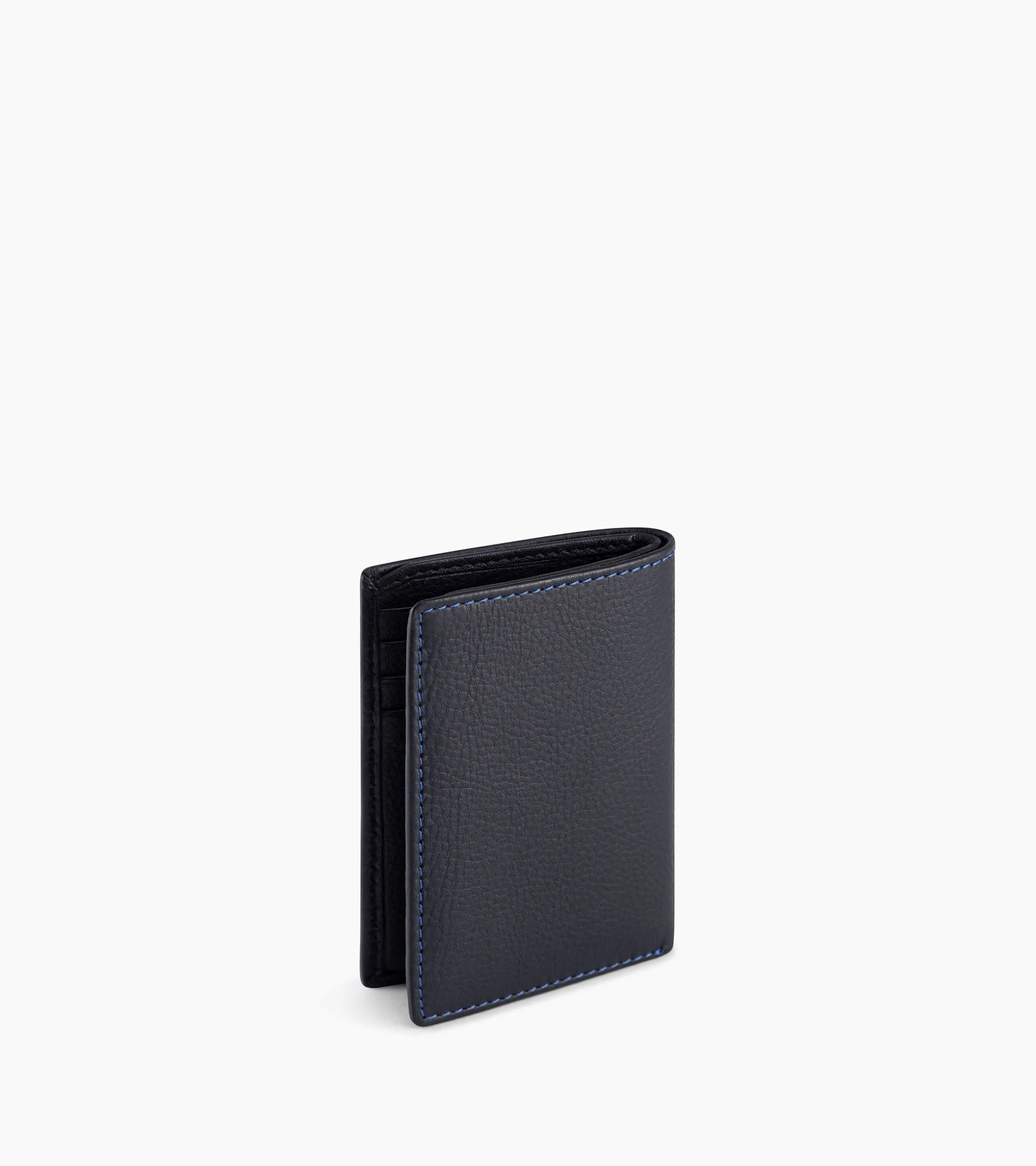 Petit porte cartes Charles en cuir grainé - Black Le Bleu