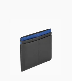 Petit porte papiers de voiture Martin en cuir lisse - Black