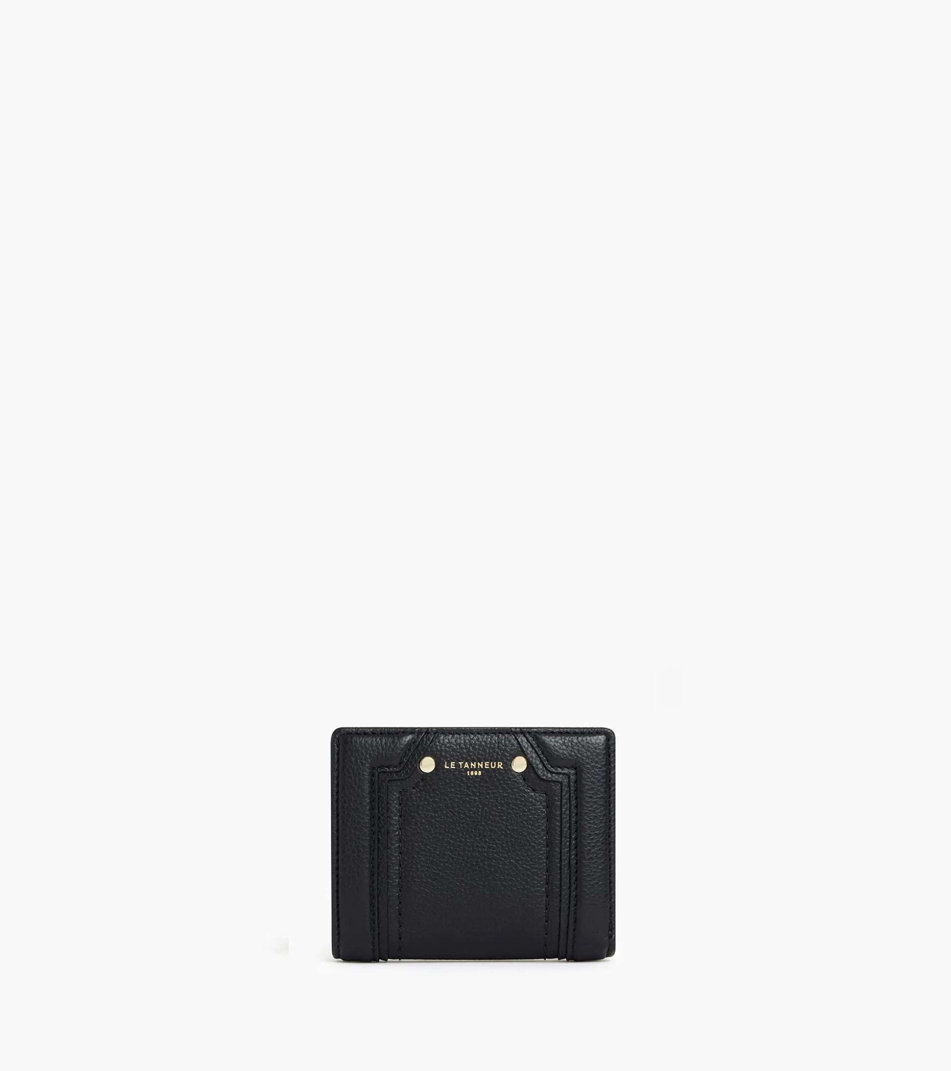 Petit portefeuille Ella en cuir grainé - Black