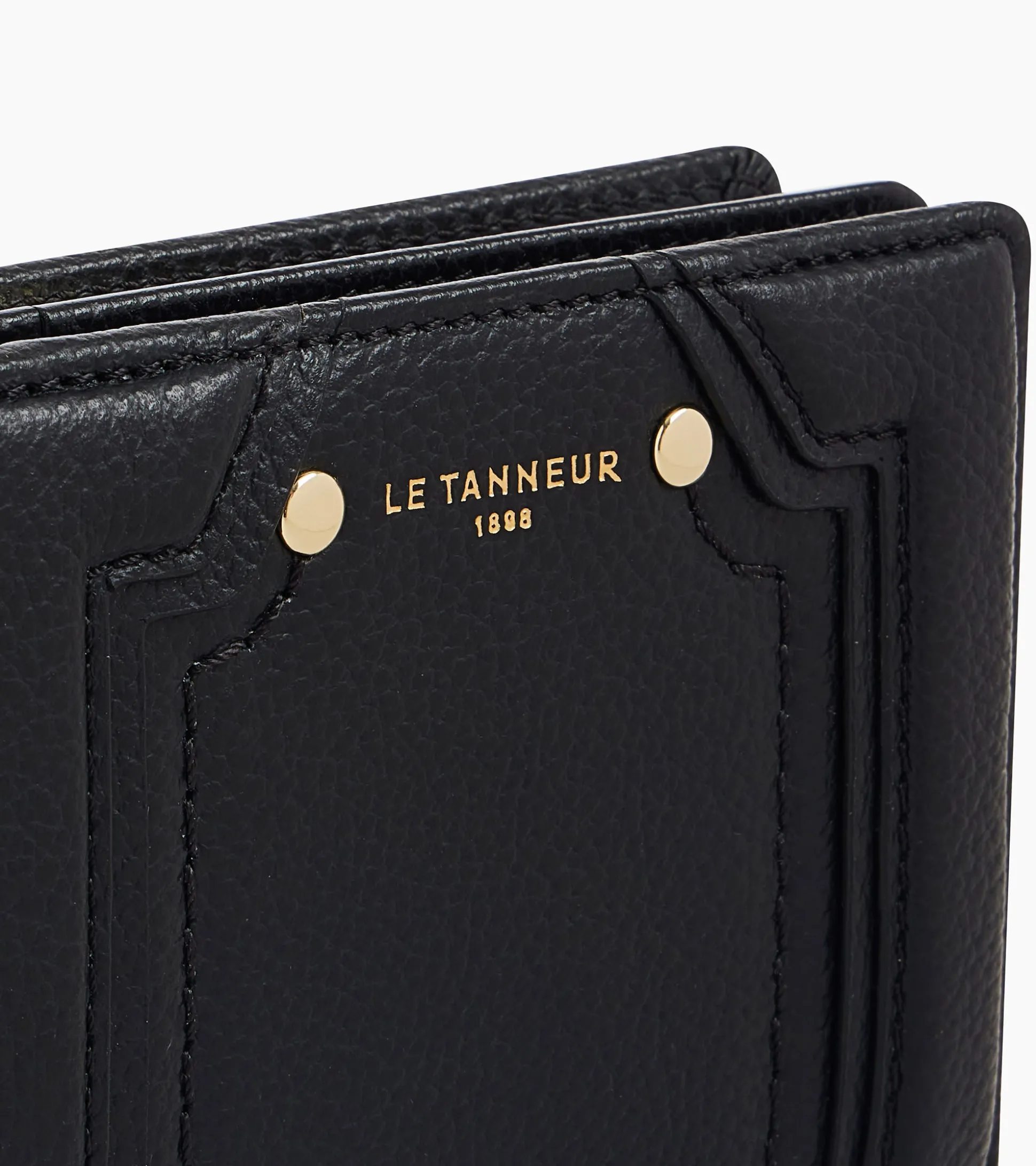Petit portefeuille Ella en cuir grainé - Black