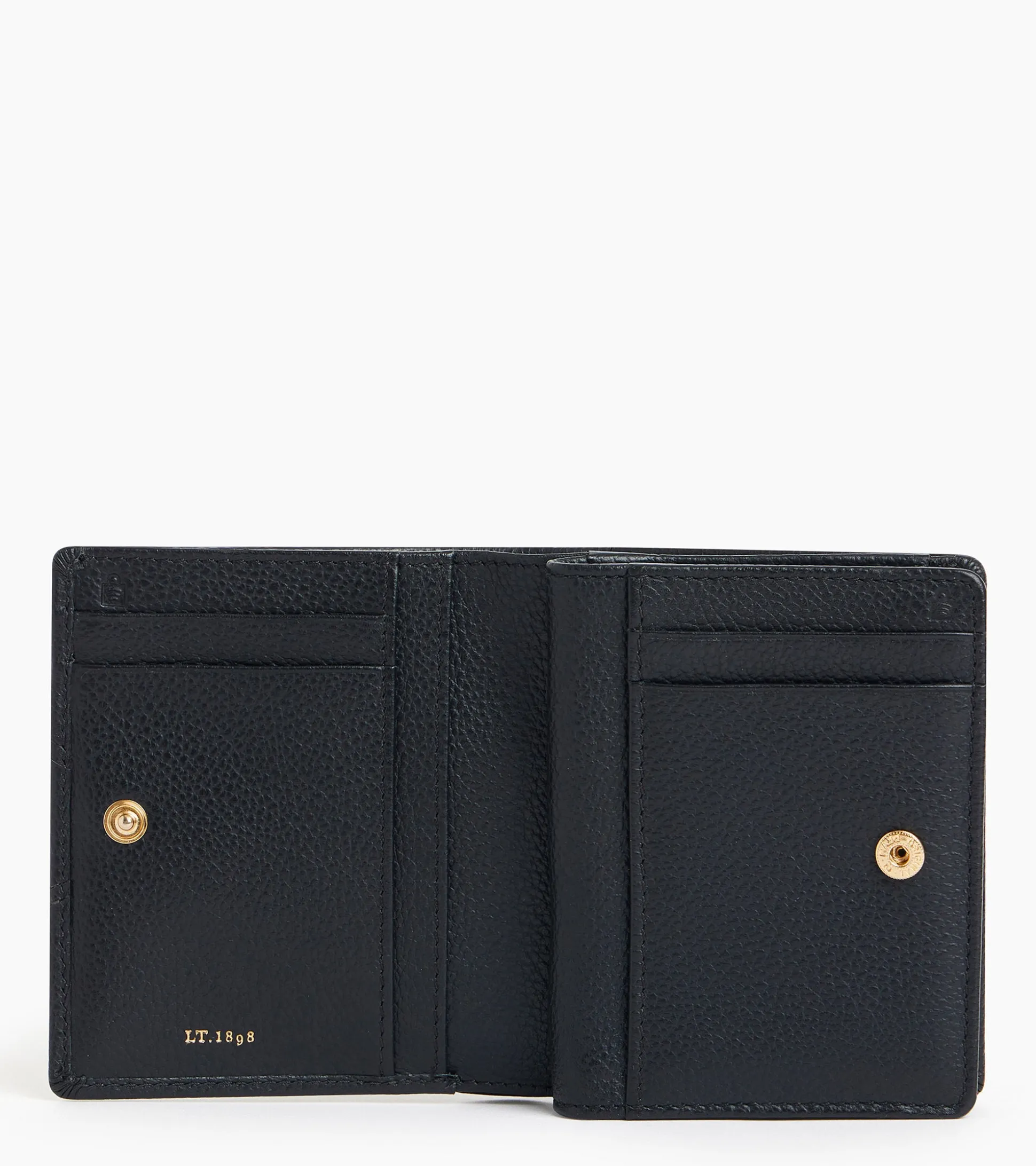 Petit portefeuille Ella en cuir grainé - Black