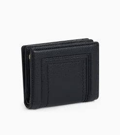 Petit portefeuille Ella en cuir grainé - Black