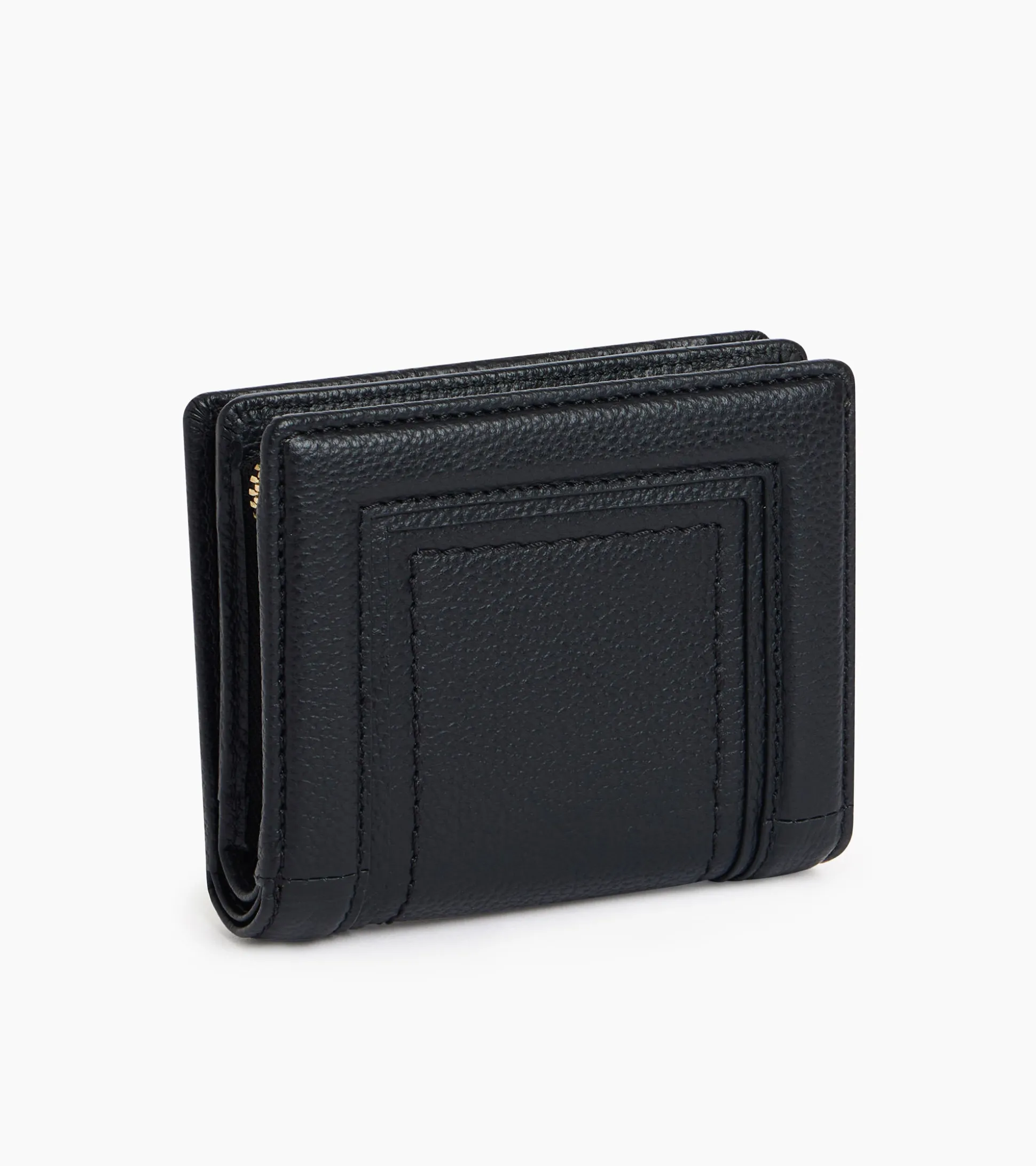 Petit portefeuille Ella en cuir grainé - Black