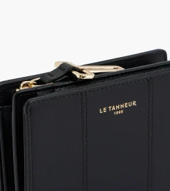 Petit Portefeuille Juliette en cuir grainé - Black