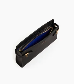 Petit sac à bandoulière Emilie en cuir signature T - Black