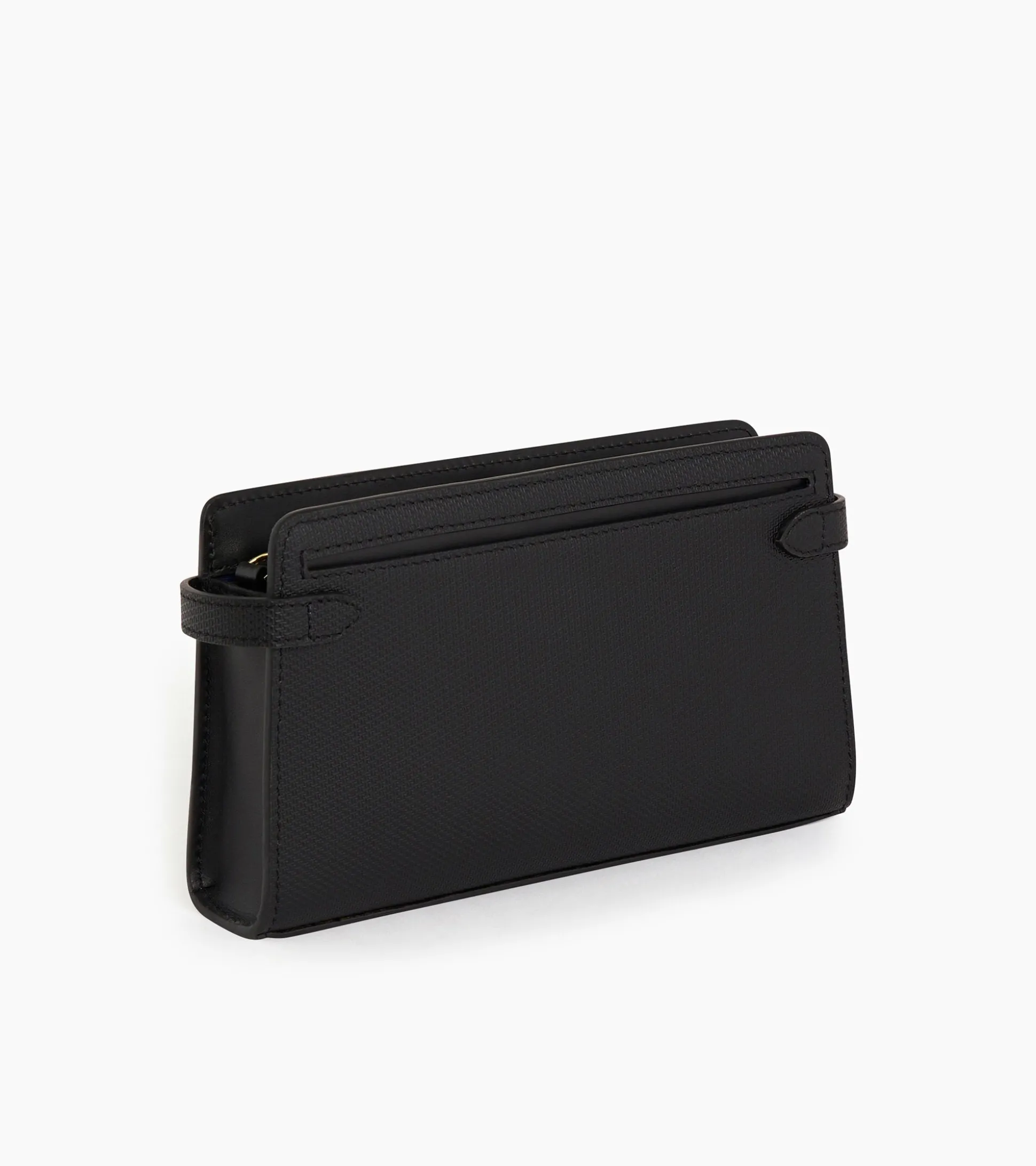 Petit sac à bandoulière Emilie en cuir signature T - Black