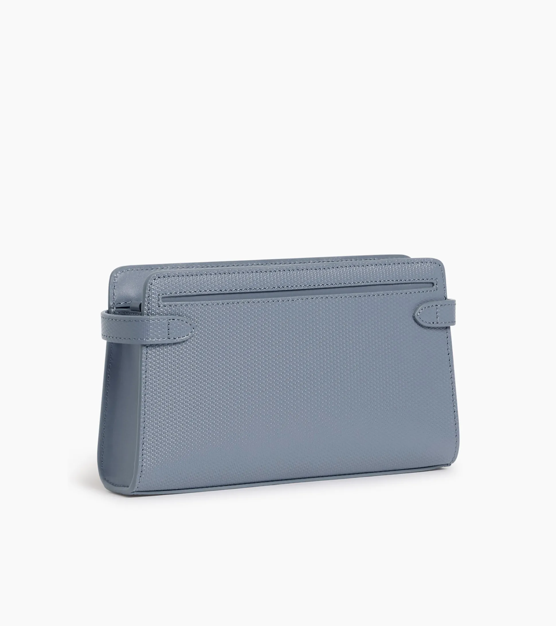 Petit sac à bandoulière Emilie en cuir signature T - BLEU ARGILE