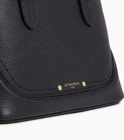 Petit sac à main Ella en cuir grainé - Black
