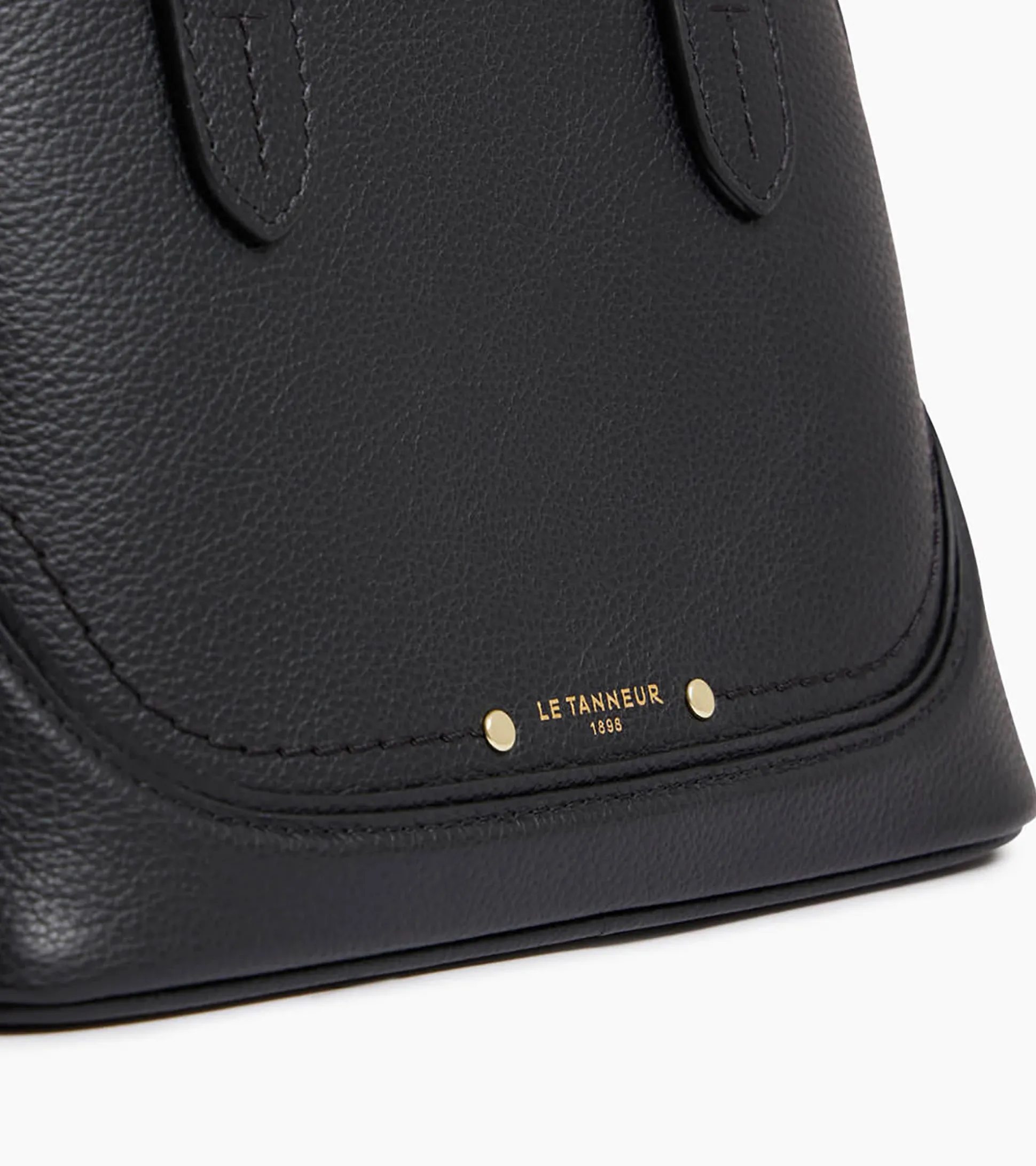Petit sac à main Ella en cuir grainé - Black