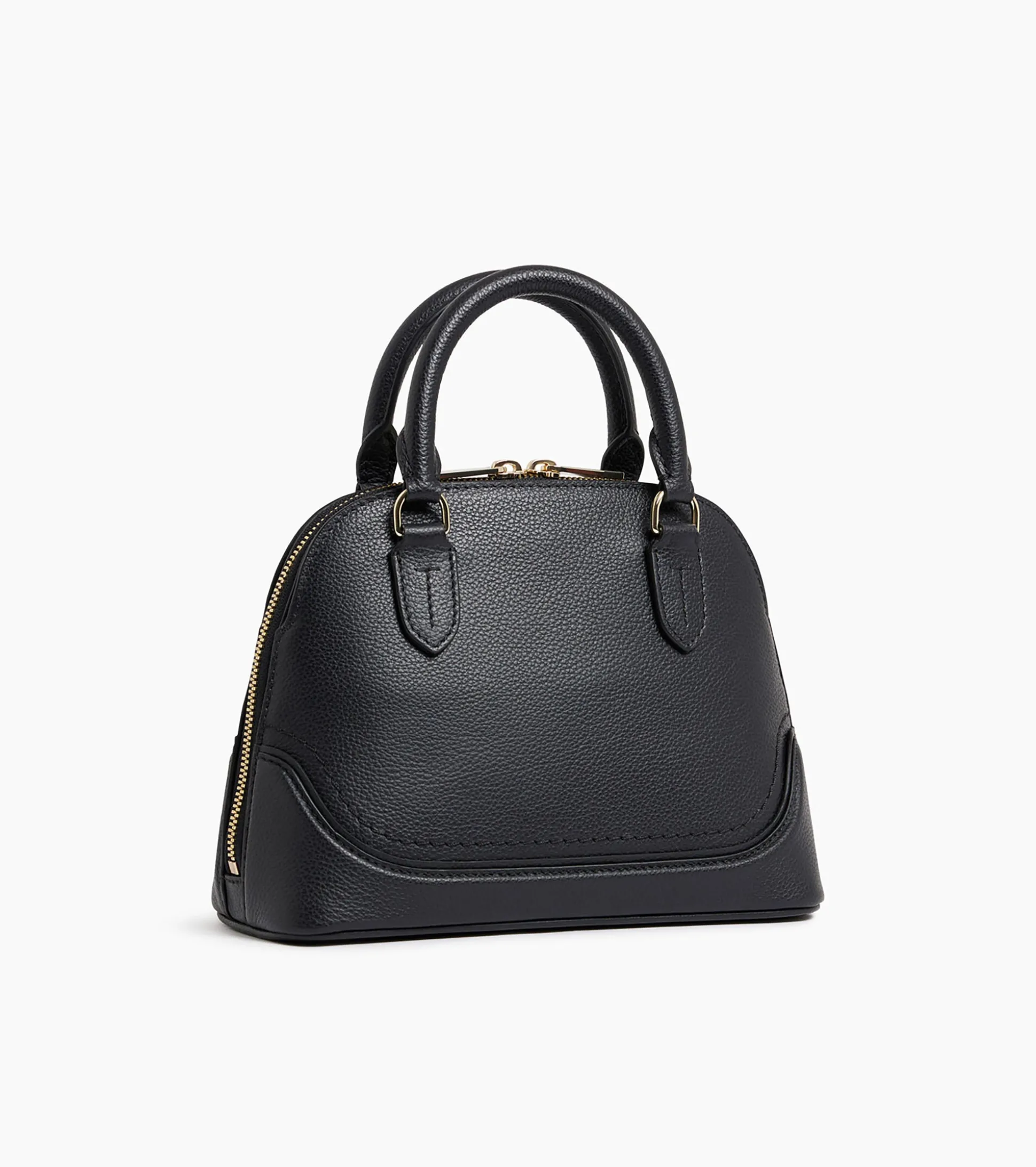 Petit sac à main Ella en cuir grainé - Black