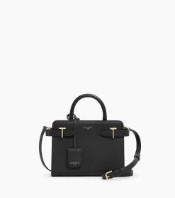 Petit sac à main Emilie en cuir signature T - Black